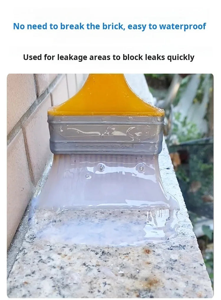 【Transparent Liquid Wall Waterproof Adhesive】Clear Waterproof Coating for Wall Leak Repair Invisible Protection Easy Application