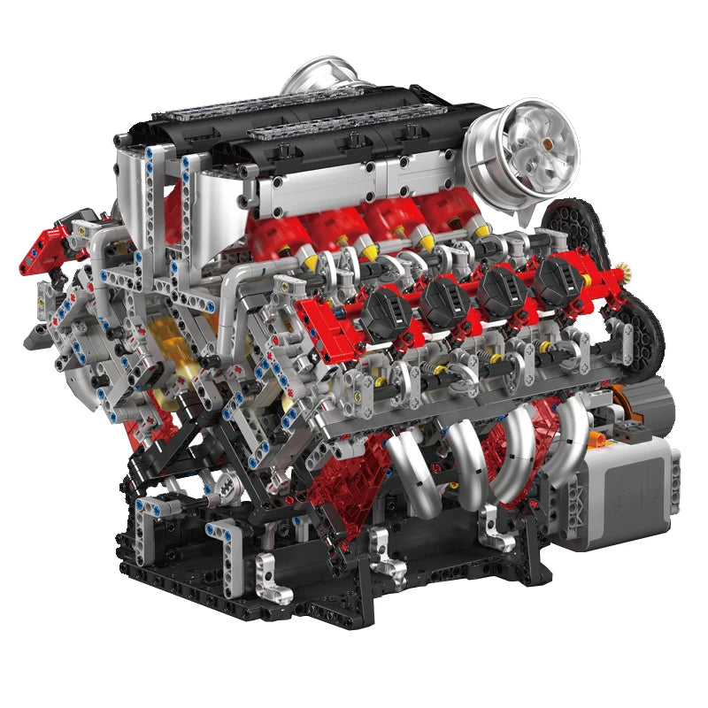 2718PCS V8 Engine Model kit Technincal Car MOC V8 Engine Supercar Model Assembly Car Building Blocks Brick Toys For Boys Gifts
