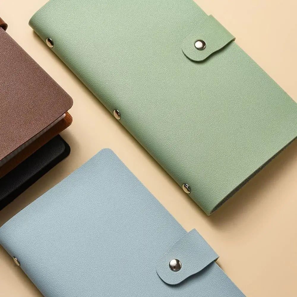 Fun Money Savings Challenge Binder Solid Color PU Savings Challenges Book Easy Leather Cash Budget Notebook Bills Storage