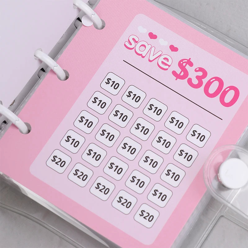 Money Saving Binder $150/300/500/1000 Savings Challenge Binder Mini Binder Cash Budget Storage Book Envelope Savings Notebook