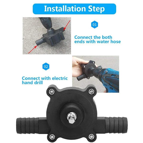 Electric Drill Pump Hand Self-priming Mini Transfer Pumps Portable Diesel Oil Fluid Water Pump Home Garden Outdoor Tool