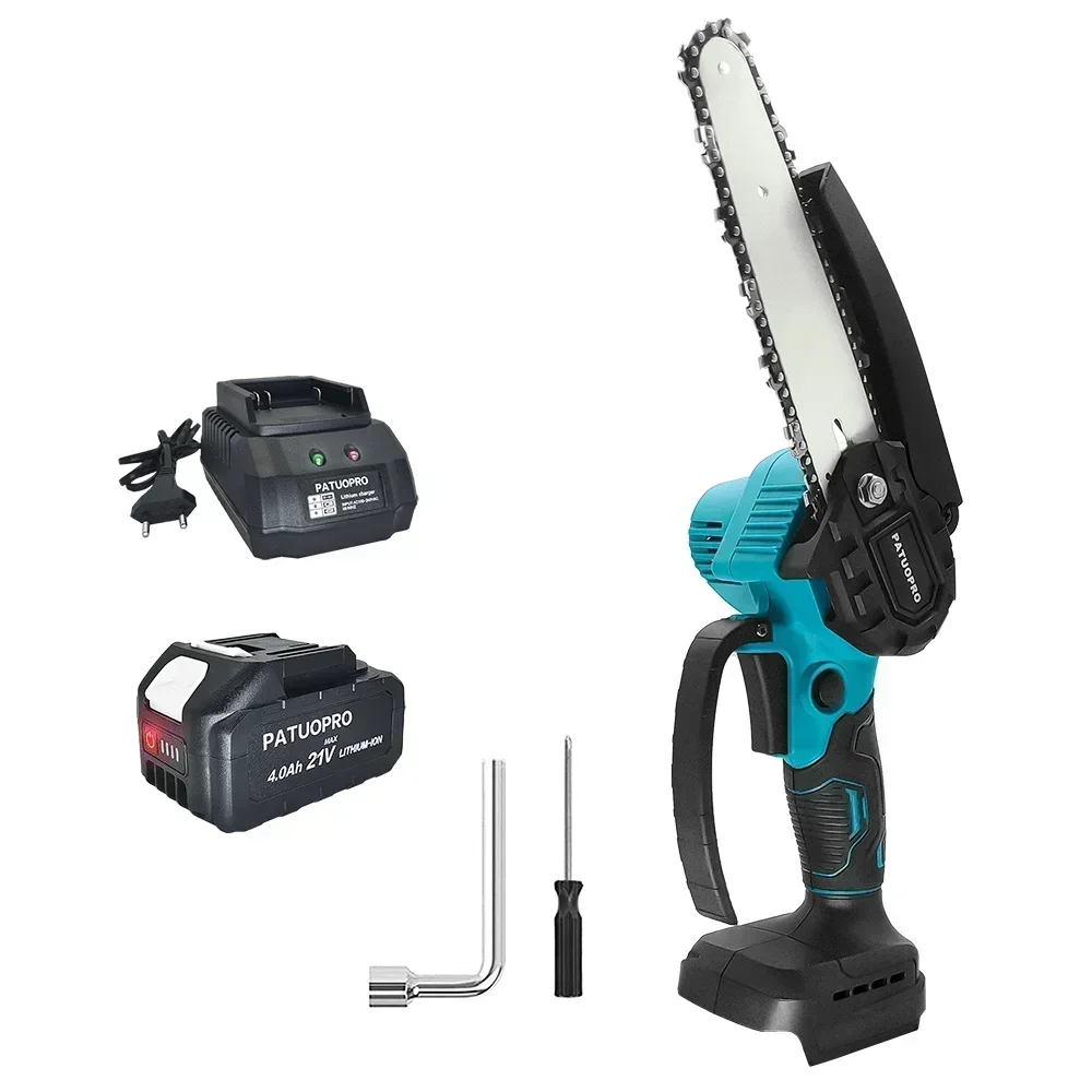 6inch Brushless Electric Chain Saw Cordless Portable Tree Branch Logging Chainsaw Woodworking Garden Tool For Makita 18V Battery