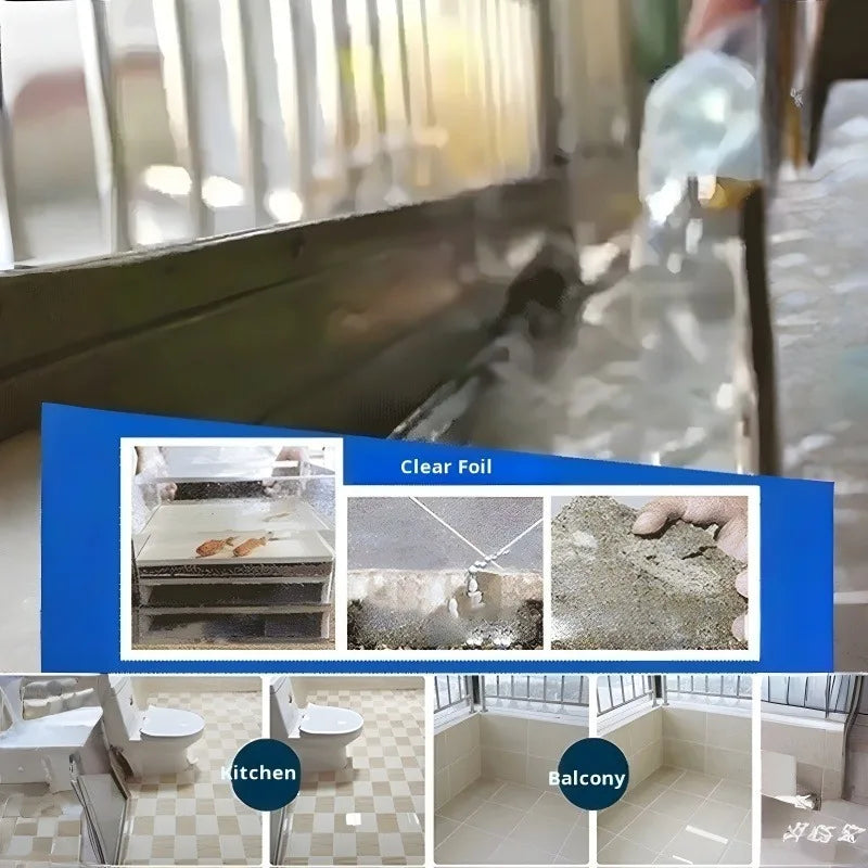 【Transparent Liquid Wall Waterproof Adhesive】Clear Waterproof Coating for Wall Leak Repair Invisible Protection Easy Application