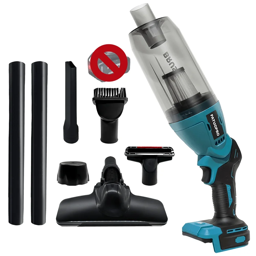 21V Brushless Cordless Electric Vacuum Cleaner Portable Car Keyboard Dust Pets Hair Cleaning Tool For Makita 18V Battery