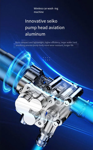 Wireless High Pressure Car Washing Machine with Lithium Battery Rechargeable Electric Car Washer Portable Water Gun Kit Cleaner